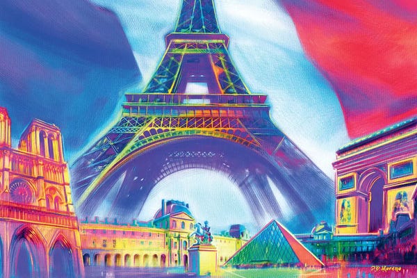 Eiffel Tower: Paris Pop Colors by P.D. Moreno