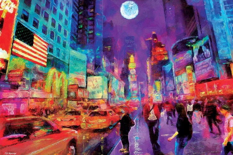 New York - Times Square Canvas Wall Art by Studio Paint-Ing | iCanvas