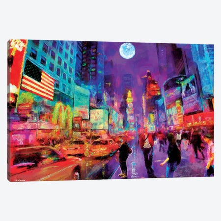 Times Square In Color Canvas Print #PDM55} by P.D. Moreno Canvas Art Print
