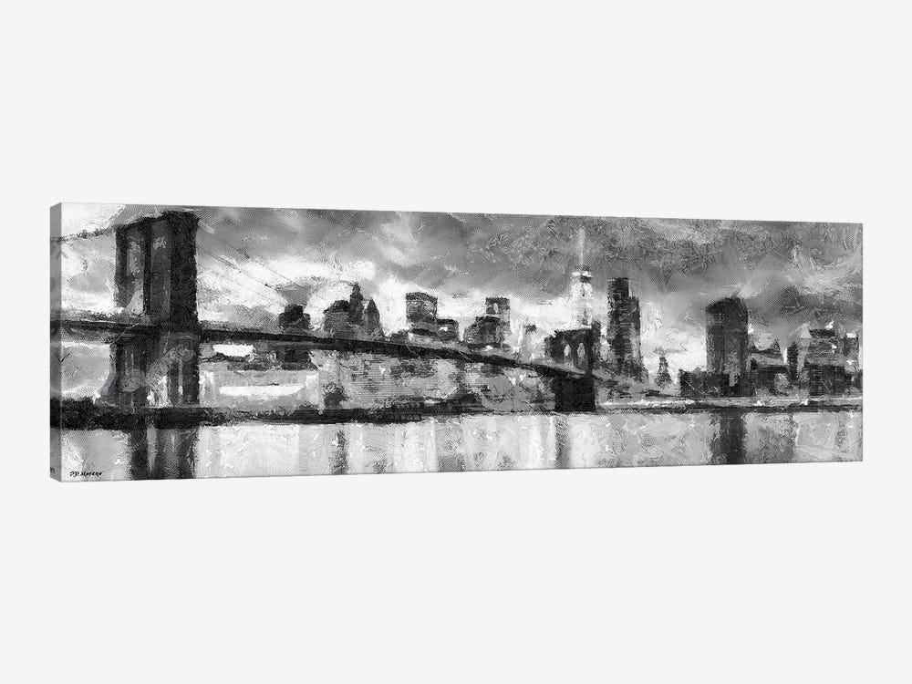 NY In Black & White by P.D. Moreno 1-piece Canvas Art