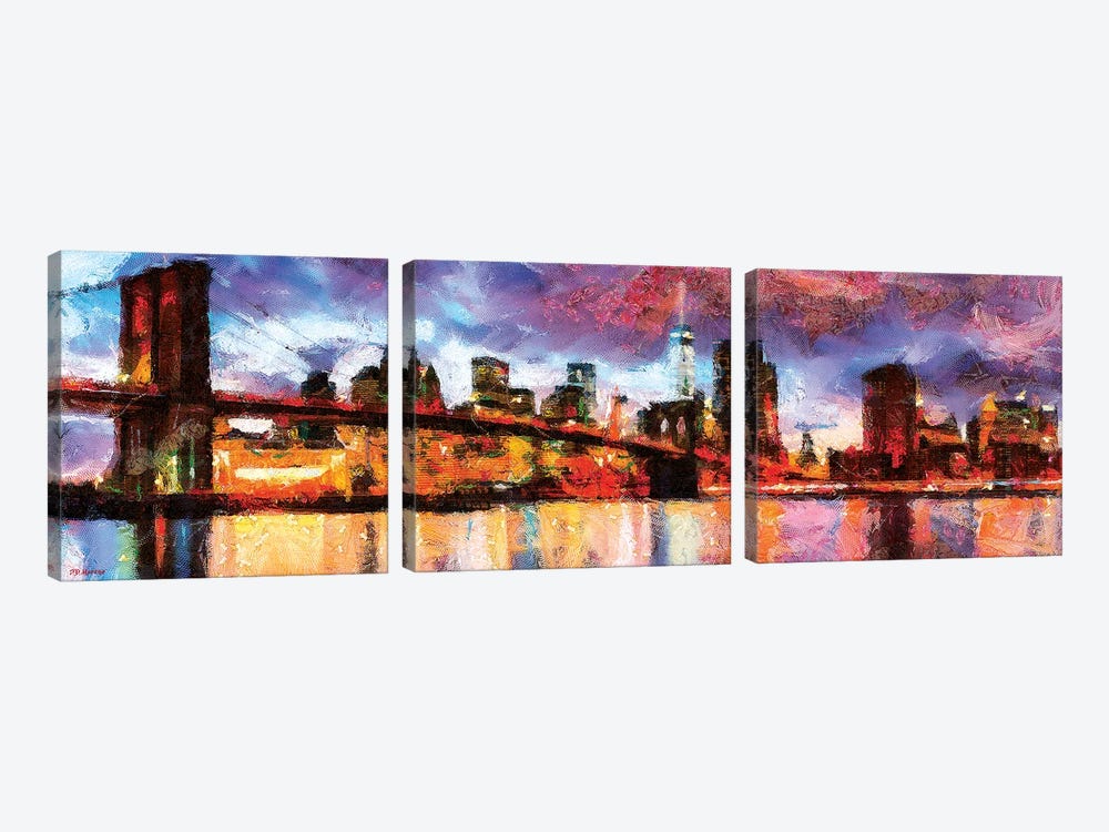 NY In Color by P.D. Moreno 3-piece Art Print