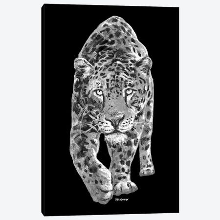Leopard In Black And White Canvas Print #PDM63} by P.D. Moreno Art Print