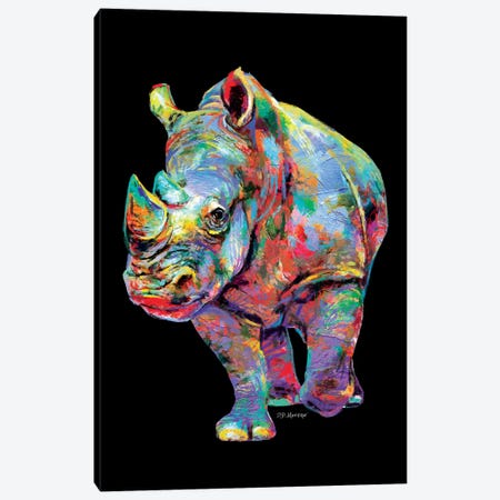Rhino Canvas Print #PDM66} by P.D. Moreno Canvas Wall Art