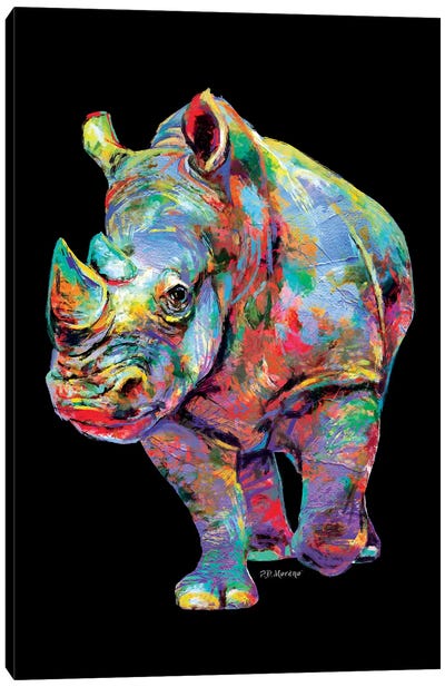 Rhino Canvas Art Print - P.D. Moreno