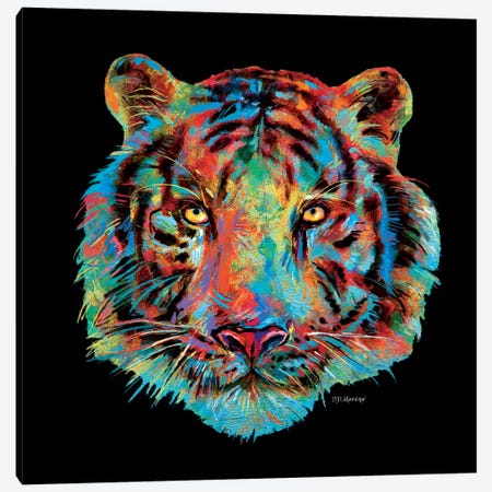Tiger Head Canvas Print #PDM68} by P.D. Moreno Art Print