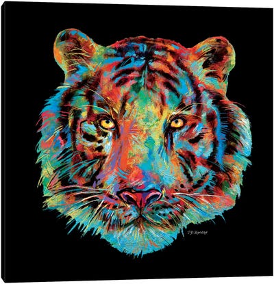 Tiger Head Canvas Art Print - P.D. Moreno