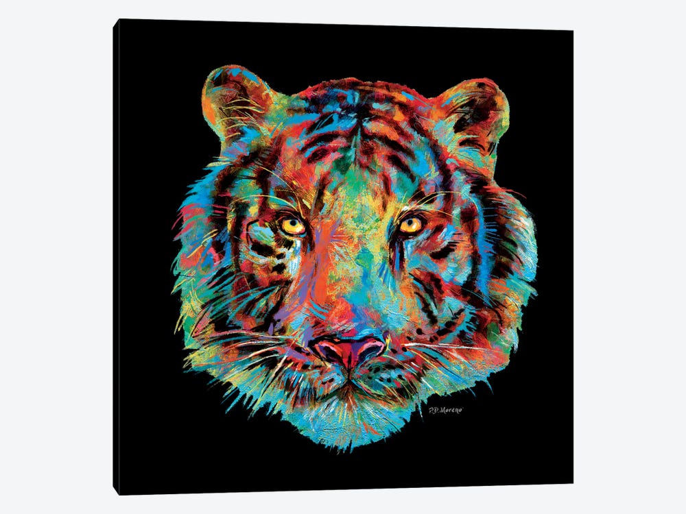 Tiger Head by P.D. Moreno 1-piece Canvas Art Print