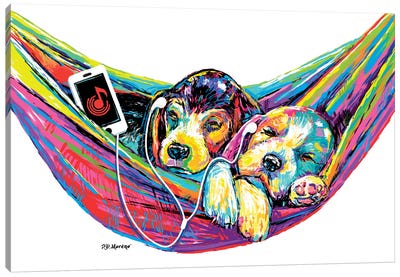 Couple Hammock Canvas Art Print - Pet Obsessed