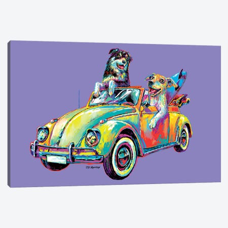 Couple Car In Purple Canvas Print #PDM83} by P.D. Moreno Canvas Print