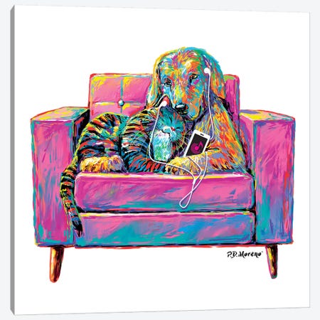 Couple Chair Canvas Print #PDM86} by P.D. Moreno Canvas Wall Art