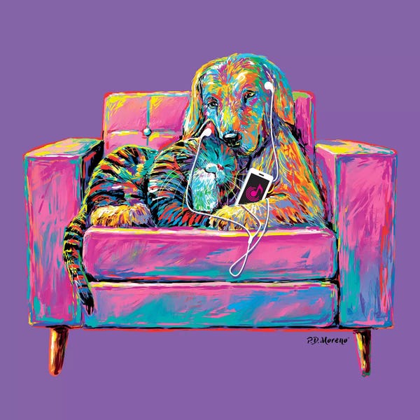 Furniture: Couple Chair In Purple by P.D. Moreno