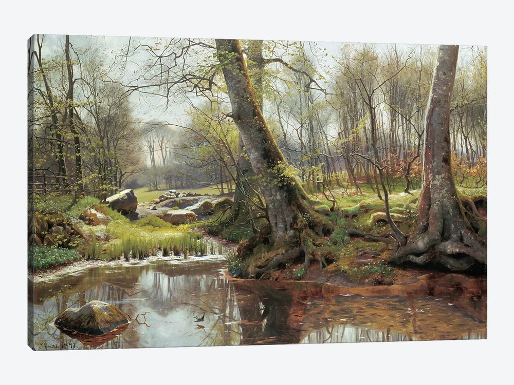 A Woodland Spring by Peder Monsted 1-piece Art Print