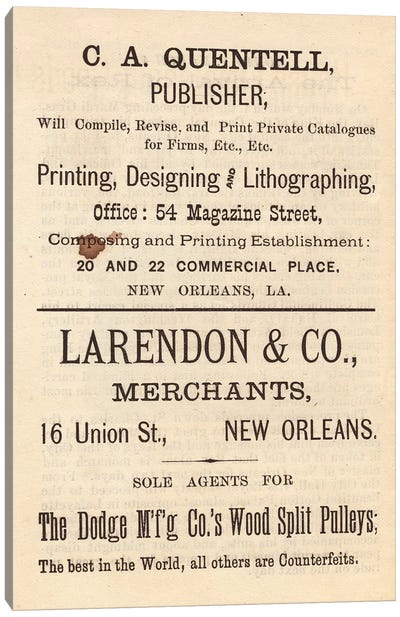 Publishers and Merchants, Vintage Advertisement Canvas Art Print - Piddix