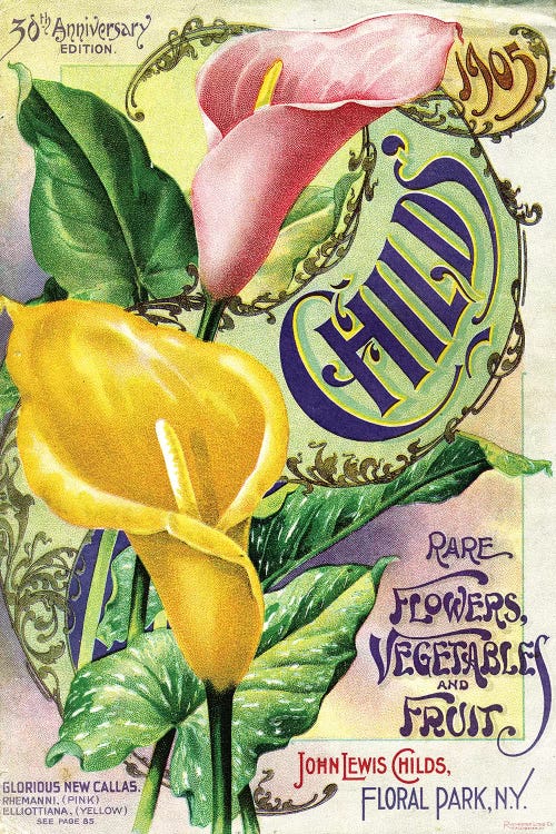 Rare Flowers Seed Catalog, from the Andersen Horticultural Library by Piddix canvas print