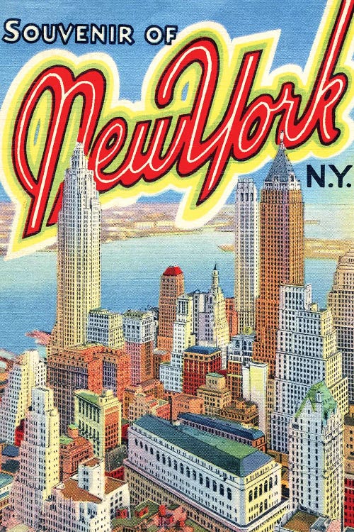 Souvenir of New York, NY, Travel Postcard