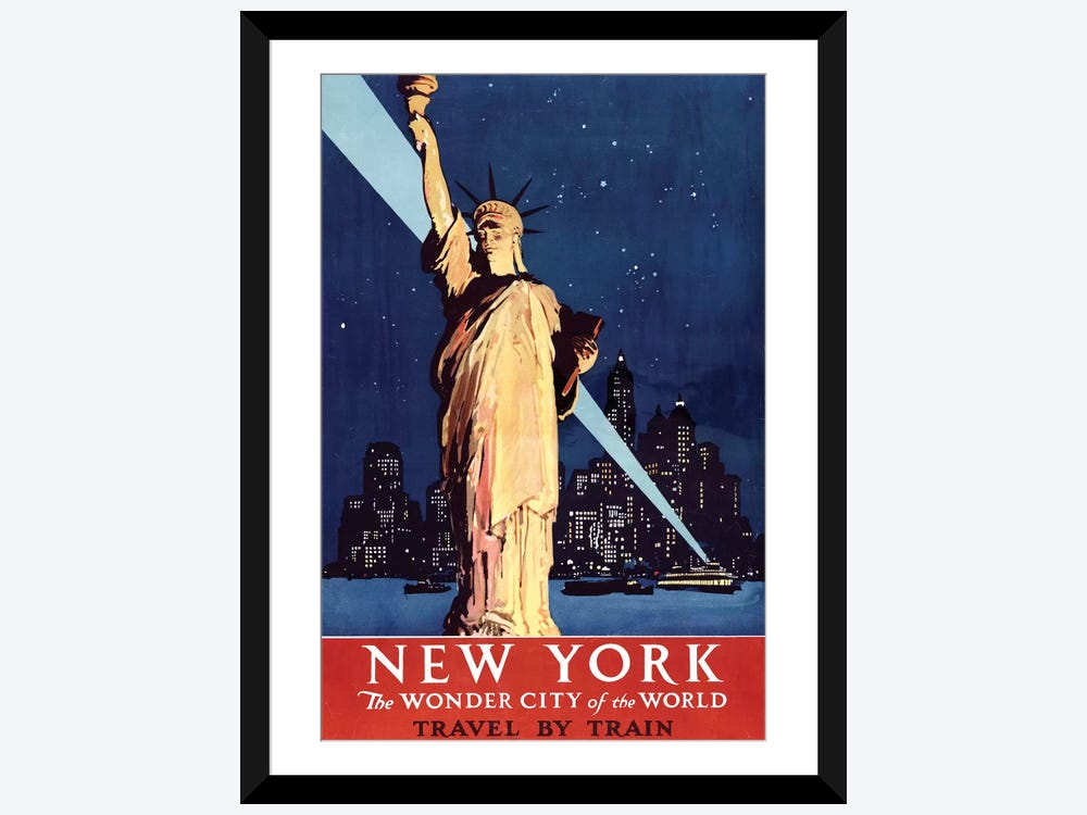NY Vintage Travel Poster, New York, Travel, Decoration, Liberty Statue,  Wall Art, Printable Poster, USA -  Sweden