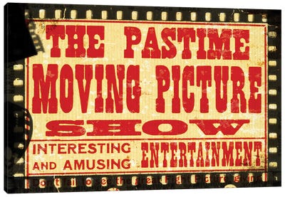 The Pastime Moving Picture Show Canvas Art Print - Retro Redux