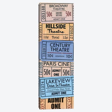 Theatre Tickets Movie Night Canvas Print #PDX128} by Piddix Canvas Print