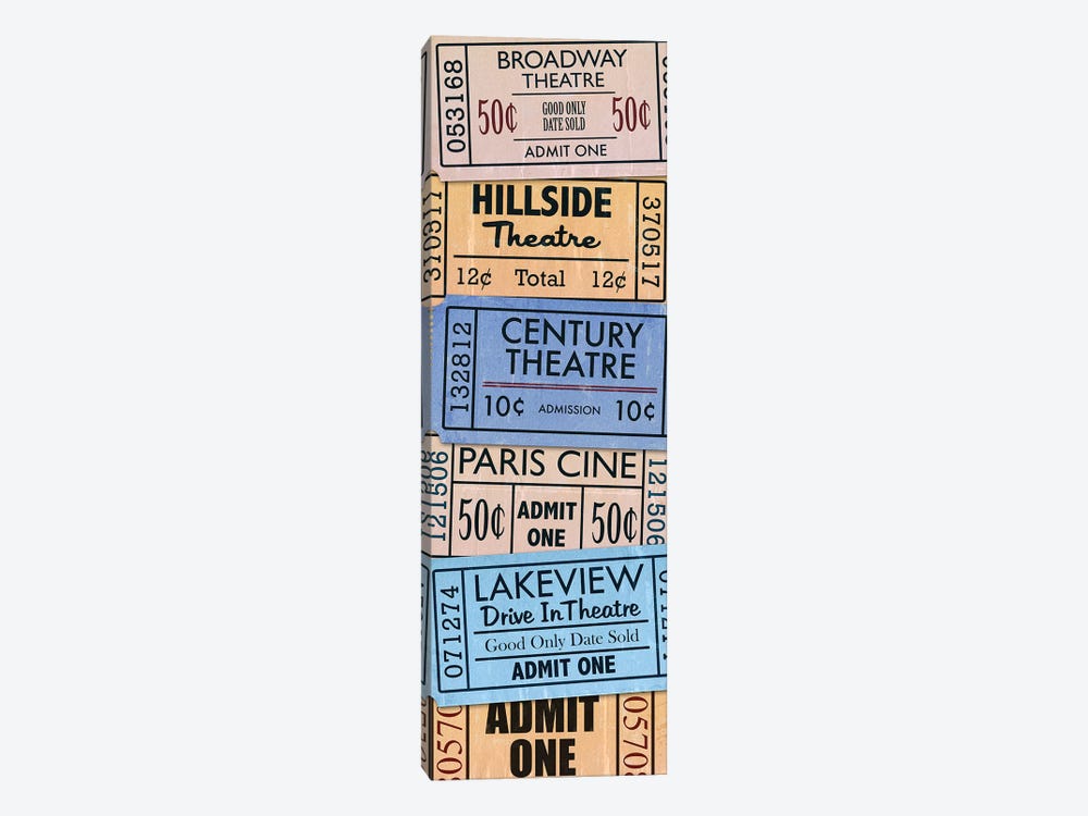 Theatre Tickets Movie Night by Piddix 1-piece Canvas Print