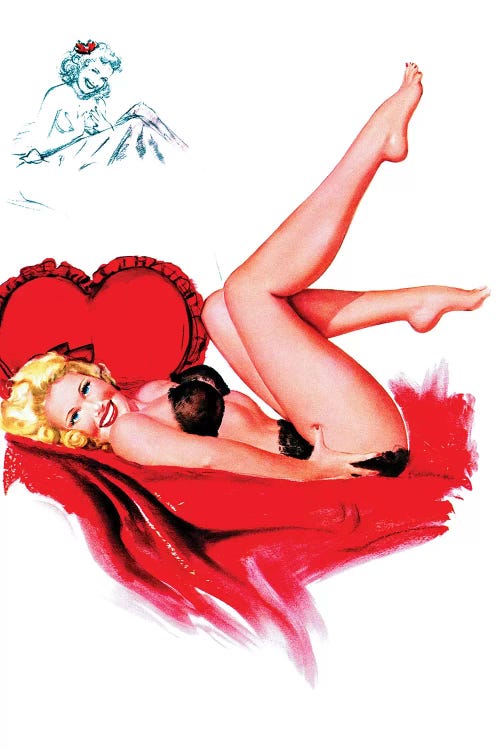 Valentine Heart Pin-Up by T. N. Thompson by Piddix wall art