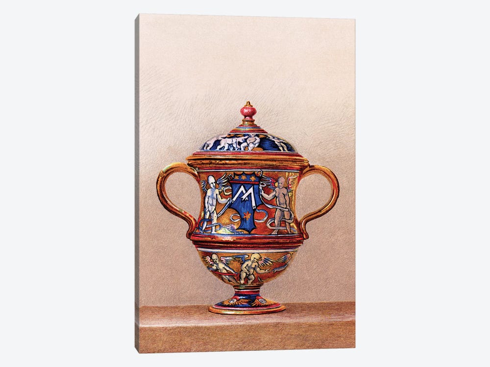 Vase by Maestro Giorgio, About 1515 by Piddix 1-piece Canvas Art Print
