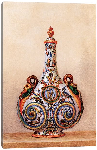 Vase, Pilgrim’s Bottle, About 1560 Canvas Art Print - Piddix