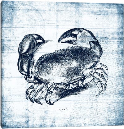 Wooden Crab Canvas Art Print - Piddix