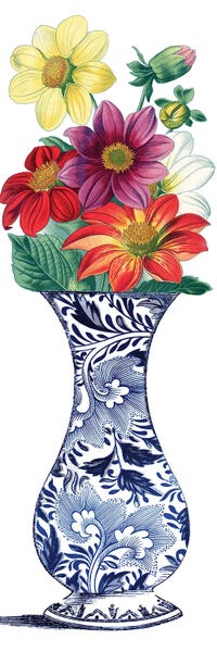 Chinese Décor: Floral Vase I by Piddix
