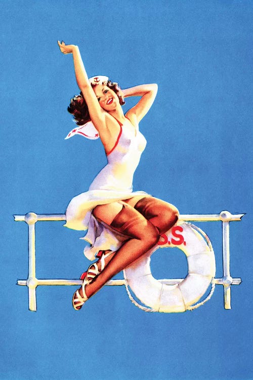 Ankels Aweigh Pin-Up by Gil Elvgren