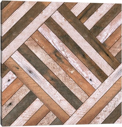 Antique Wood Pattern, 1908 Canvas Art Print - Stripe Patterns