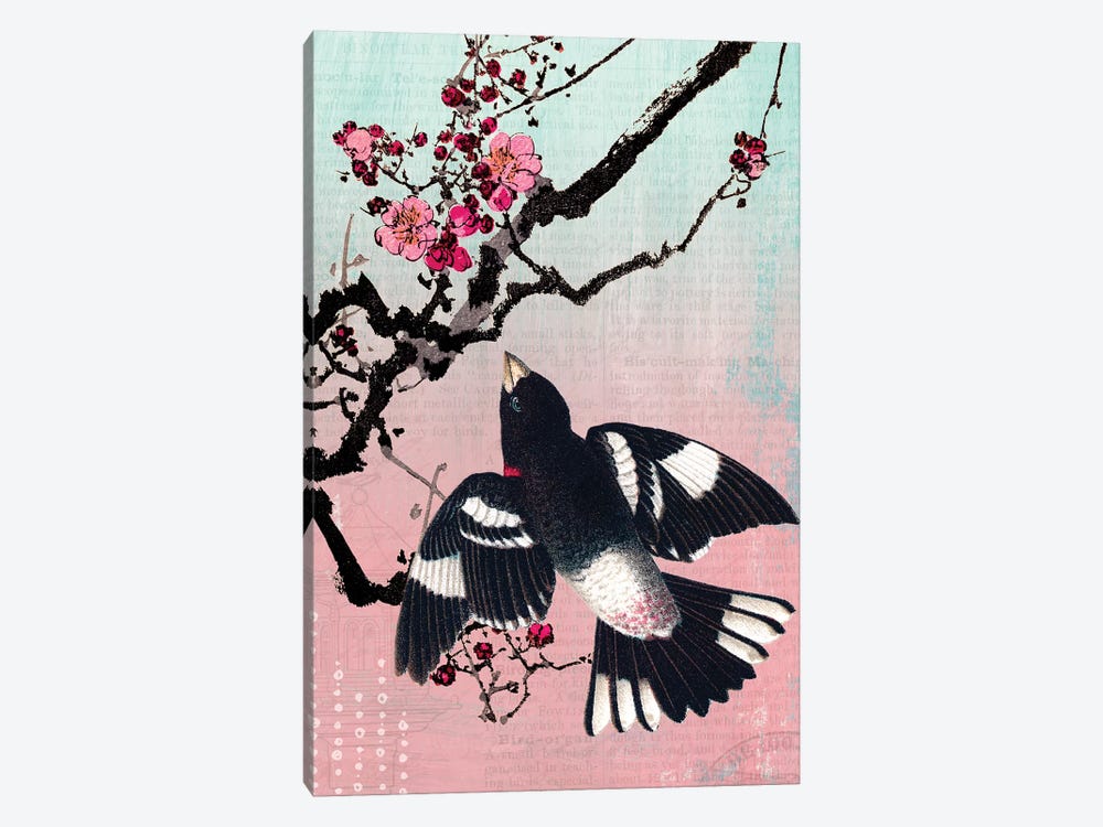 Bird and Blossoms by Piddix 1-piece Canvas Artwork