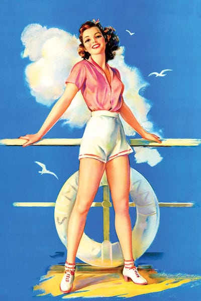 Piddix: All Aboard Retro Pin-Up by Jules Erbit by Piddix