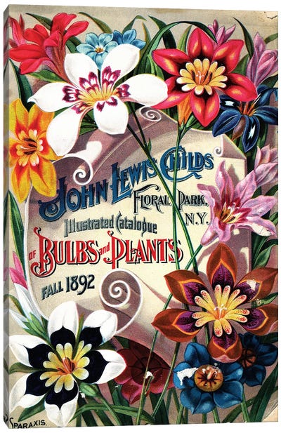 Bulbs and Plants, 1892, from the Andersen Horticultural Library Canvas Art Print - Piddix