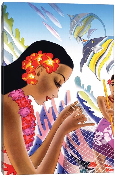 Hawaii c1940s Canvas Art Print - Piddix