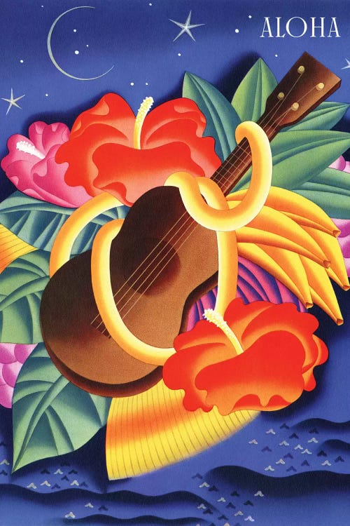 Aloha, c1940s Hawaii by Piddix wall art