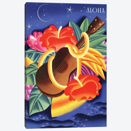 Aloha, c1940s Hawaii Canvas Print #PDX6} by Piddix Canvas Art