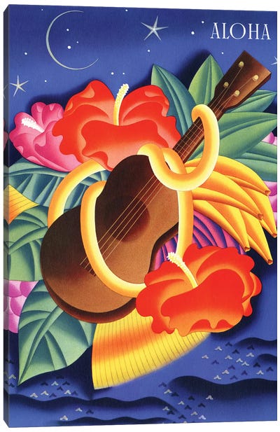 Aloha, c1940s Hawaii Canvas Art Print - Piddix