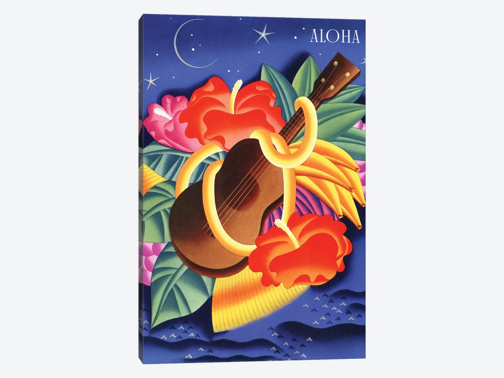 Aloha, c1940s Hawaii by Piddix 1-piece Canvas Art