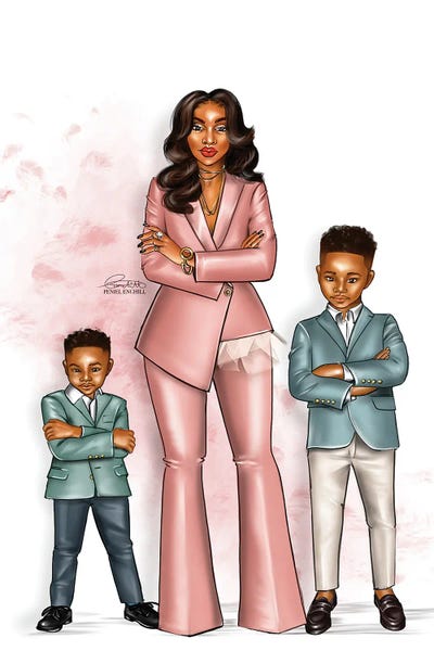 Suited Trio by Peniel Enchill art print