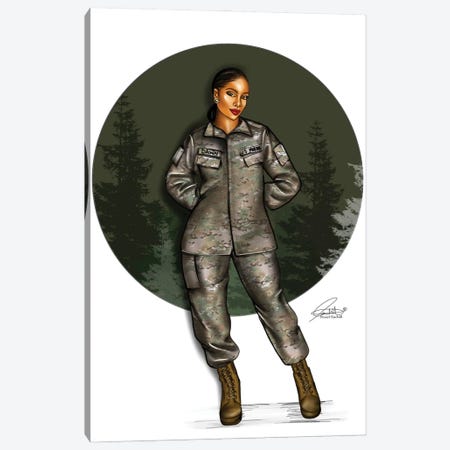 Army Green Canvas Print #PEA19} by Peniel Enchill Canvas Art Print