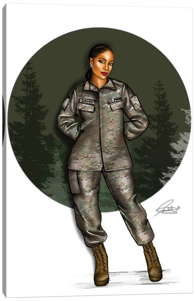 Army Green Canvas Art Print - Peniel Enchill