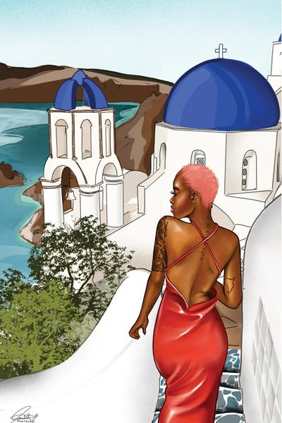 Blue Domed Church Santorini: Wildn' Santorini by Peniel Enchill