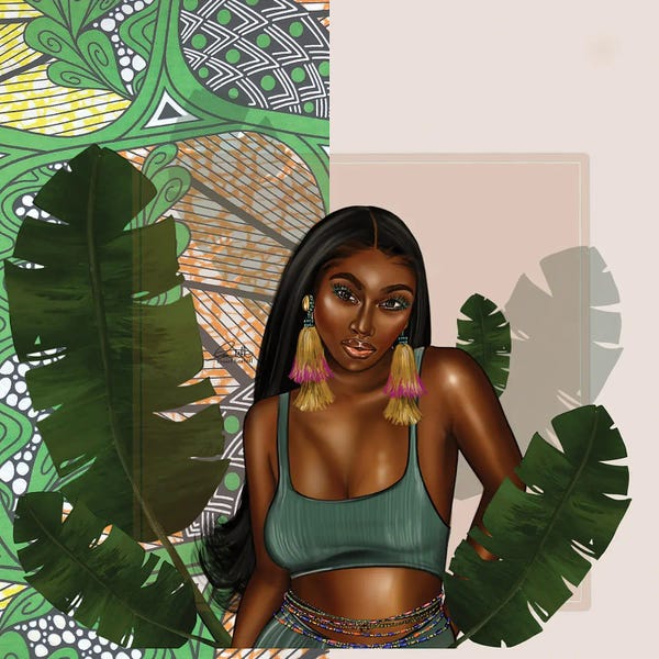 Women's Tops: Leafy Green by Peniel Enchill