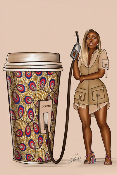Peniel Enchill: Ankara Coffee Fuel by Peniel Enchill