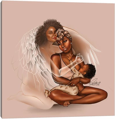 Mothers Warmth Canvas Art Print - Peniel Enchill