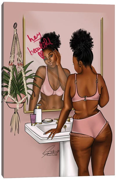 Pink-Reflection Canvas Art Print - Body Positivity Art