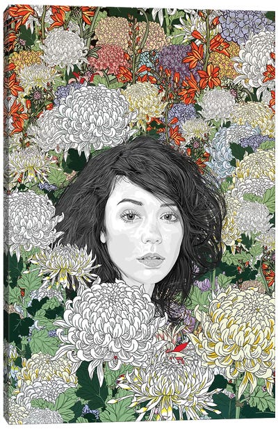Tomorrow Canvas Art Print - Floral Portrait Art
