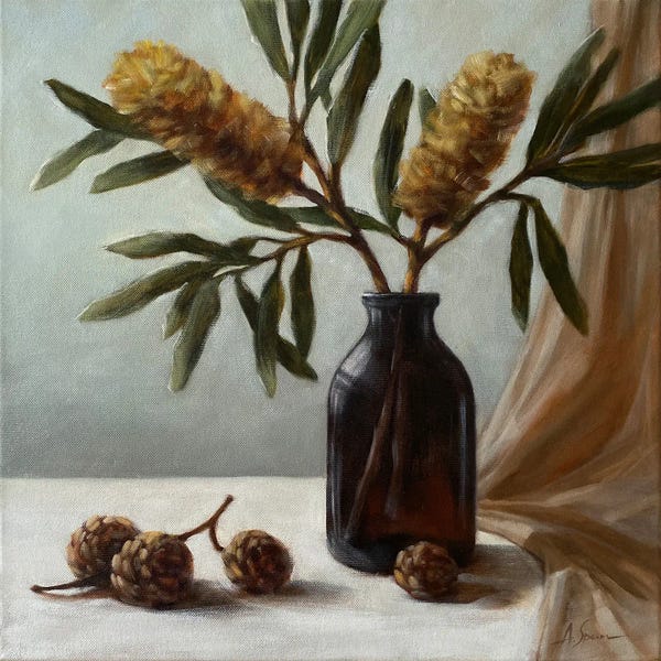 Fine Art Print: Still Life With Banksia by Anna Speirs
