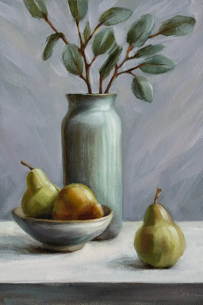 Pottery Still Life: 3 Pears by Anna Speirs