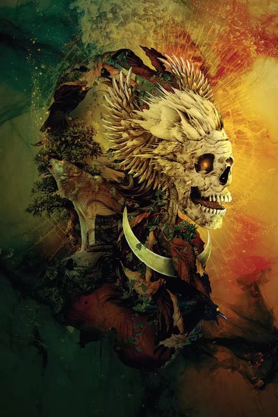 Skull Lord III by Riza Peker multi panel art